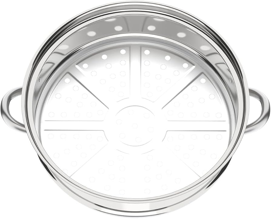 Amazon | ガラス蓋付きステンレス蒸し器 3 段ステンレス蒸し器